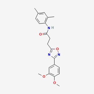 molecular formula C21H23N3O4 B7694261 3-(3-(3,4-dimethoxyphenyl)-1,2,4-oxadiazol-5-yl)-N-(2,4-dimethylphenyl)propanamide 