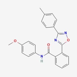 molecular formula C23H19N3O3 B7694288 N-(4-methoxyphenyl)-2-(3-(p-tolyl)-1,2,4-oxadiazol-5-yl)benzamide 