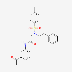 molecular formula C25H26N2O4S B7694293 N-(2,5-dimethylphenyl)-2-[N-(2-phenylethyl)4-methylbenzenesulfonamido]acetamide 