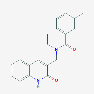 molecular formula C20H20N2O2 B7694340 N-ethyl-N-((2-hydroxyquinolin-3-yl)methyl)-3-methylbenzamide 
