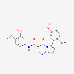 molecular formula C23H21N3O6S B7694361 3-phenyl-6-(piperidine-1-carbonyl)-5H-[1,3]thiazolo[3,2-a]pyrimidin-5-one 