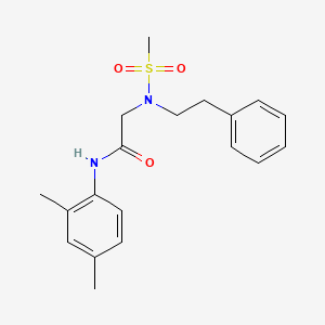 molecular formula C19H24N2O3S B7694380 N-(2,4-dimethylphenyl)-2-(N-phenethylmethylsulfonamido)acetamide 