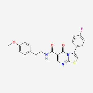 molecular formula C22H18FN3O3S B7694416 N-(diphenylmethyl)-3-(4-fluorophenyl)-5-oxo-5H-[1,3]thiazolo[3,2-a]pyrimidine-6-carboxamide 