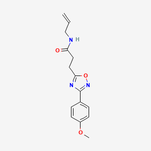 molecular formula C15H17N3O3 B7694447 N-allyl-3-(3-(4-methoxyphenyl)-1,2,4-oxadiazol-5-yl)propanamide 