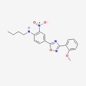 molecular formula C19H20N4O4 B7694468 N-butyl-4-(3-(2-methoxyphenyl)-1,2,4-oxadiazol-5-yl)-2-nitroaniline 