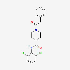 molecular formula C20H20Cl2N2O2 B7694523 N-(2,6-dichlorophenyl)-1-(2-phenylacetyl)piperidine-4-carboxamide 