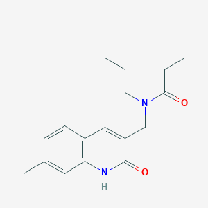 N-butyl-N-((2-hydroxy-7-methylquinolin-3-yl)methyl)propionamide