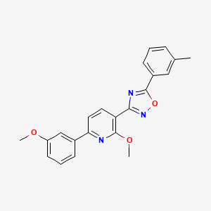molecular formula C22H19N3O3 B7694589 3-(2-methoxy-6-(3-methoxyphenyl)pyridin-3-yl)-5-(m-tolyl)-1,2,4-oxadiazole 