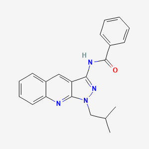 molecular formula C21H20N4O B7694664 N-(1-isobutyl-1H-pyrazolo[3,4-b]quinolin-3-yl)benzamide 