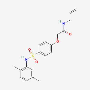 molecular formula C19H22N2O4S B7694676 N-allyl-2-(4-(N-(2,5-dimethylphenyl)sulfamoyl)phenoxy)acetamide 