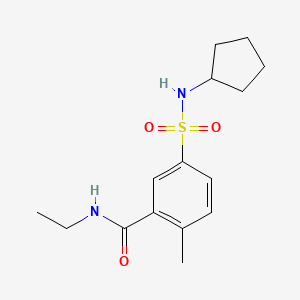 molecular formula C15H22N2O3S B7694700 5-[(4-bromo-2-fluorophenyl)sulfamoyl]-N-ethyl-2-methylbenzamide 