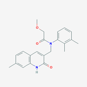 molecular formula C22H24N2O3 B7694705 N-(2,3-dimethylphenyl)-N-((2-hydroxy-7-methylquinolin-3-yl)methyl)-2-methoxyacetamide 