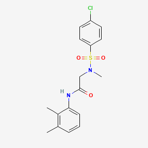 molecular formula C17H19ClN2O3S B7694768 N-[2-(4-benzylpiperidin-1-yl)-2-oxoethyl]-4-chloro-N-methylbenzene-1-sulfonamide 