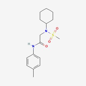 2-(N-cyclohexylmethanesulfonamido)-N-[(pyridin-2-yl)methyl]acetamide