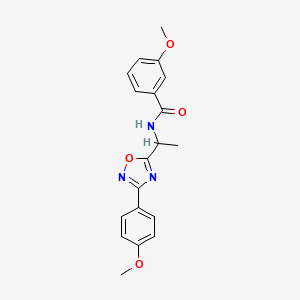 3-methoxy-N-(1-(3-(4-methoxyphenyl)-1,2,4-oxadiazol-5-yl)ethyl)benzamide