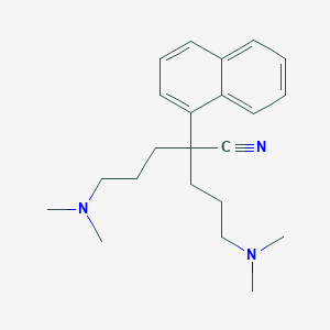 molecular formula C22H31N3 B076948 1-NAPHTHALENEACETONITRILE, alpha,alpha-BIS(3-(DIMETHYLAMINO)PROPYL)- CAS No. 13326-29-9