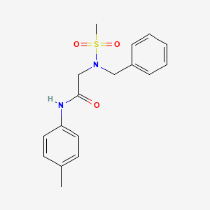 molecular formula C17H20N2O3S B7694831 2-(N-benzylmethylsulfonamido)-N-(p-tolyl)acetamide 