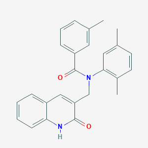 molecular formula C26H24N2O2 B7694860 N-(2,5-dimethylphenyl)-N-((2-hydroxyquinolin-3-yl)methyl)-3-methylbenzamide 