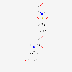 molecular formula C19H22N2O6S B7694874 N-(3-methoxyphenyl)-2-(4-(morpholinosulfonyl)phenoxy)acetamide 