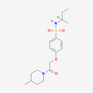 molecular formula C18H28N2O4S B7694891 N-(butan-2-yl)-4-[2-(4-methylpiperazin-1-yl)-2-oxoethoxy]benzene-1-sulfonamide 