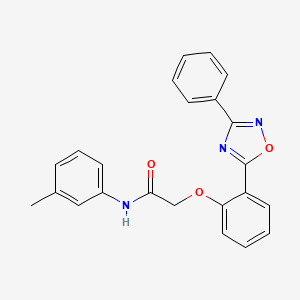 molecular formula C23H19N3O3 B7694956 2-(2-(3-phenyl-1,2,4-oxadiazol-5-yl)phenoxy)-N-(m-tolyl)acetamide 