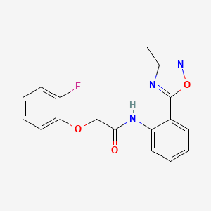 molecular formula C17H14FN3O3 B7694995 2-(2-fluorophenoxy)-N-(2-(3-methyl-1,2,4-oxadiazol-5-yl)phenyl)acetamide 