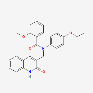 molecular formula C26H24N2O4 B7695057 N-(4-ethoxyphenyl)-N-((2-hydroxyquinolin-3-yl)methyl)-2-methoxybenzamide 