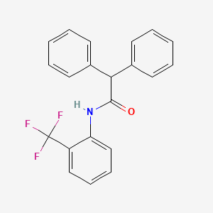 molecular formula C21H16F3NO B7695190 2,2-diphenyl-N-(propan-2-yl)acetamide 