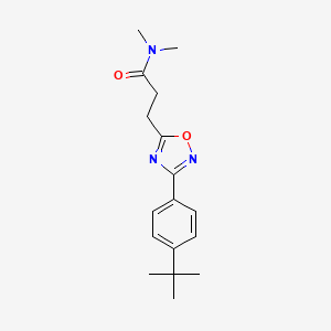 molecular formula C17H23N3O2 B7695212 3-(3-(4-(tert-butyl)phenyl)-1,2,4-oxadiazol-5-yl)-N,N-dimethylpropanamide 