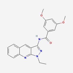molecular formula C21H20N4O3 B7695240 N-(1-ethyl-1H-pyrazolo[3,4-b]quinolin-3-yl)-3,5-dimethoxybenzamide 
