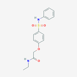 molecular formula C16H18N2O4S B7695263 N-ethyl-2-(4-(N-phenylsulfamoyl)phenoxy)acetamide 