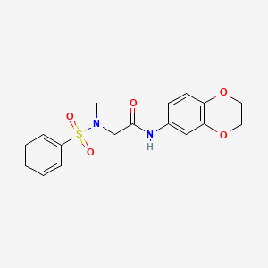 molecular formula C17H18N2O5S B7695294 2-(N-methylbenzenesulfonamido)-N-(propan-2-yl)acetamide 