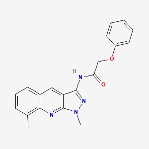 molecular formula C20H18N4O2 B7695323 N-(1,8-dimethyl-1H-pyrazolo[3,4-b]quinolin-3-yl)-2-phenoxyacetamide 