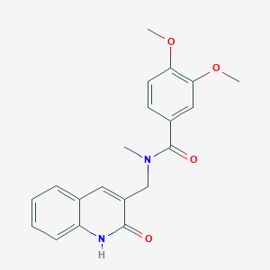 molecular formula C20H20N2O4 B7695368 N-((2-hydroxyquinolin-3-yl)methyl)-3,4-dimethoxy-N-methylbenzamide 