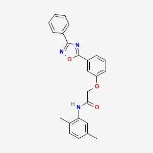 molecular formula C24H21N3O3 B7695380 N-(2,5-dimethylphenyl)-2-(3-(3-phenyl-1,2,4-oxadiazol-5-yl)phenoxy)acetamide 