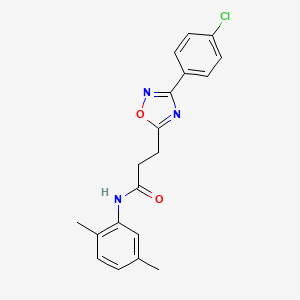 molecular formula C19H18ClN3O2 B7695394 3-(3-(4-chlorophenyl)-1,2,4-oxadiazol-5-yl)-N-(2,5-dimethylphenyl)propanamide 