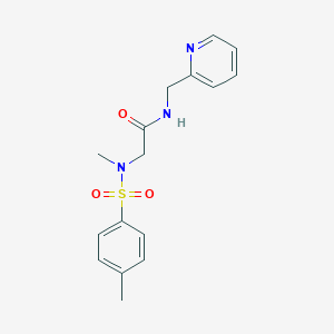 molecular formula C16H19N3O3S B7695415 N,4-dimethyl-N-[2-(4-methylpiperazin-1-yl)-2-oxoethyl]benzene-1-sulfonamide 