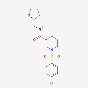 molecular formula C17H23ClN2O4S B7695485 1-(4-chlorobenzenesulfonyl)-N-[3-(propan-2-yloxy)propyl]piperidine-3-carboxamide 