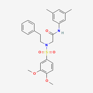 2-(3,4-dimethoxy-N-phenethylphenylsulfonamido)-N-(3,5-dimethylphenyl)acetamide
