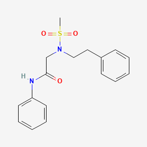 molecular formula C17H20N2O3S B7695509 2-(N-phenethylmethylsulfonamido)-N-phenylacetamide 