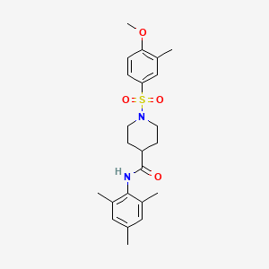 molecular formula C23H30N2O4S B7695531 N-[2-(cyclohex-1-en-1-yl)ethyl]-1-(4-methoxy-3-methylbenzenesulfonyl)piperidine-4-carboxamide 