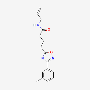 molecular formula C16H19N3O2 B7695535 N-allyl-4-(3-(m-tolyl)-1,2,4-oxadiazol-5-yl)butanamide 