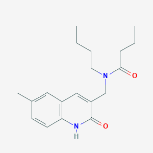 N-butyl-N-((2-hydroxy-6-methylquinolin-3-yl)methyl)butyramide