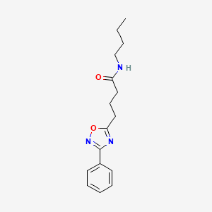 molecular formula C16H21N3O2 B7695597 N-butyl-4-(3-phenyl-1,2,4-oxadiazol-5-yl)butanamide 