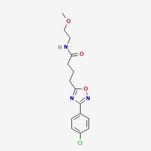 4-(3-(4-chlorophenyl)-1,2,4-oxadiazol-5-yl)-N-(2-methoxyethyl)butanamide