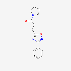 1-(pyrrolidin-1-yl)-3-(3-(p-tolyl)-1,2,4-oxadiazol-5-yl)propan-1-one