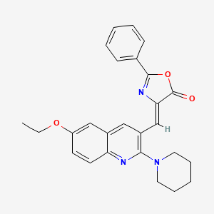 (Z)-4-((6-ethoxy-2-(piperidin-1-yl)quinolin-3-yl)methylene)-2-phenyloxazol-5(4H)-one