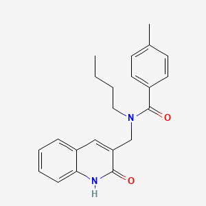 N-butyl-N-((2-hydroxyquinolin-3-yl)methyl)-4-methylbenzamide