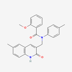 N-((2-hydroxy-6-methylquinolin-3-yl)methyl)-2-methoxy-N-(p-tolyl)benzamide