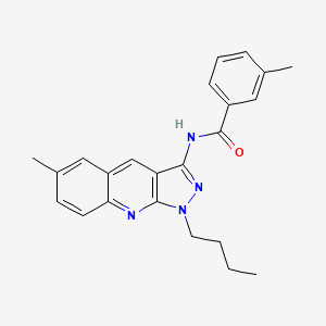 N-(1-butyl-6-methyl-1H-pyrazolo[3,4-b]quinolin-3-yl)-3-methylbenzamide